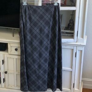 Eddie Bauer black and grey size size 12 mostly wool skirt